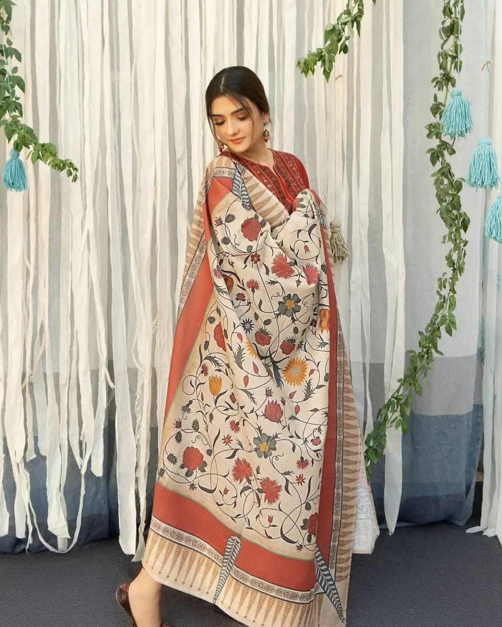 AYAT- 3PC EMBROIDERED WITH&nbsp; DIGITAL DUPPATA